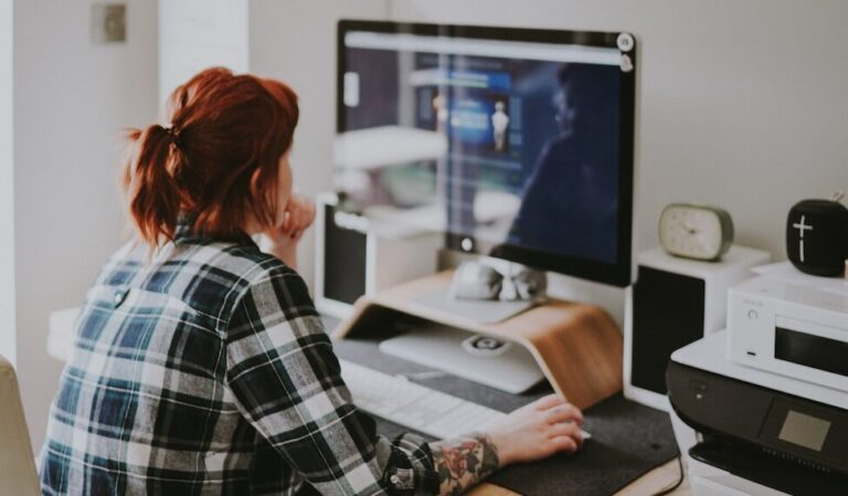 woman browsing on the internet